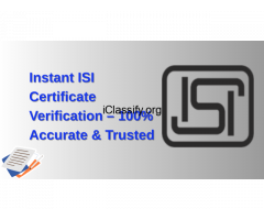 Instant ISI Certificate Verification – 100% Accurate & Trusted